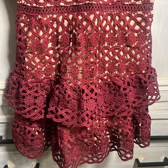 Lulus Beauty and Lace Plum Purple Crochet Lace Mini Dress Cocktail Formal - Picture 7 of 12